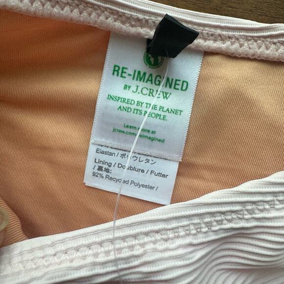 J.Crew Women's Ribbed Curved-Waist Cheeky String Bikini Bottom Size M NWT - Picture 11 of 12